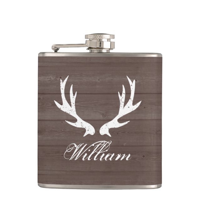 Vintages Braunholzkorngewächse für angesagte Kolbe Flachmann (Vorderseite)