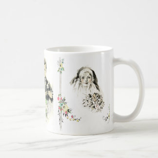 Vintages Braut, Heirat, Hochzeit, Jahrestags-Tasse Tasse