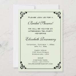 Vintages Brautparty Art Nouveau Irische Blume Einladung