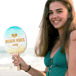 Vintages Brautparty Beach Theme Monogram Tischtennis Schläger