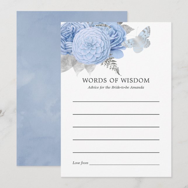 Vintages Brautparty für Navy Blue und Gold Einladung (Vorne/Hinten)