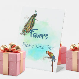 Vintages Brautparty für Vögel Sockelschild