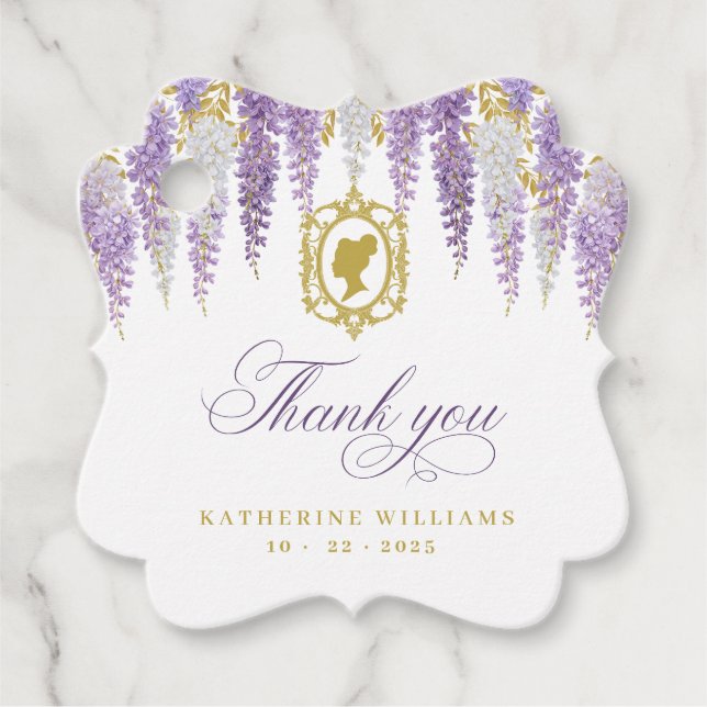 Vintages Brautparty Geschenkanhänger (Vorderseite)