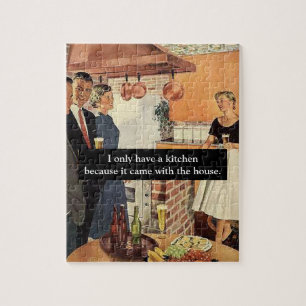 Vintages Brautparty / Haus Erwärmung Party Puzzle