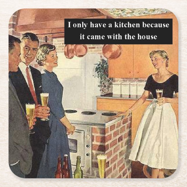 Vintages Brautparty / Haus Erwärmung Party Rechteckiger Pappuntersetzer (Vorderseite)