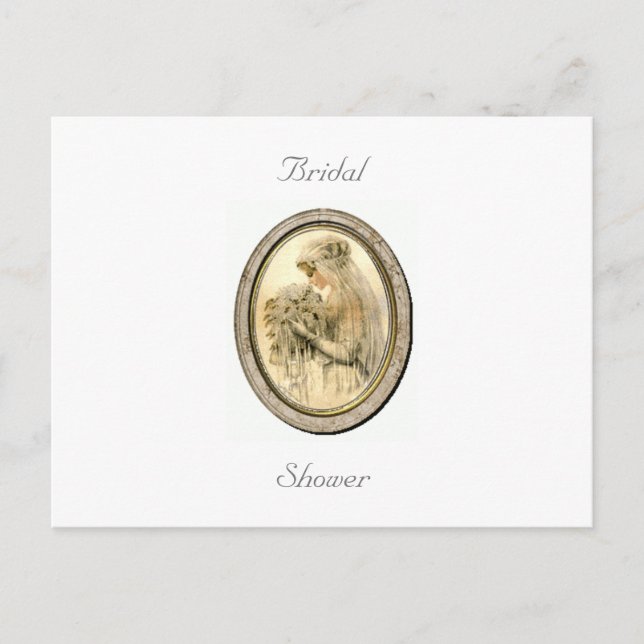 Vintages Brautparty Postkarte (Vorderseite)