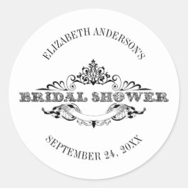 Vintages Brautparty Runder Aufkleber