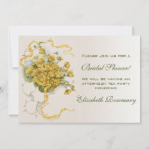 Vintages Brautparty Vintag Gelbe Blume