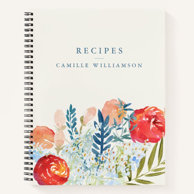 Vintages Brautparty Wasserfarbe Notizbuch (Vorderseite)