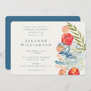 Vintages Brautparty Wasserfarben Einladung