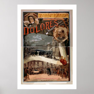 "Vintages Breitseite-Bolossy-Kiralfy-großartiges Poster