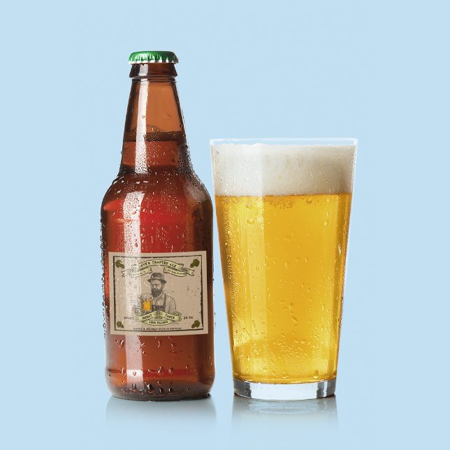 Vintages Brew-Stapel Flaschenhops anpassen Bierflaschenetikett (Von Creator hochgeladen)