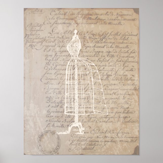 Vintages Briefposter Poster (Vorne)