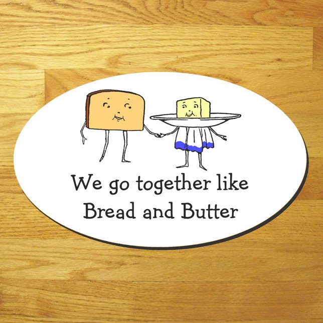 Vintages Brot und Butter zusammen Liebe Aufkleber (Von Creator hochgeladen)