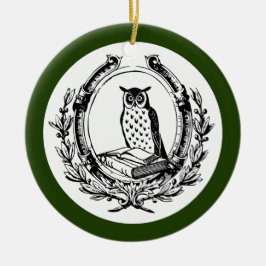 Vintages Buch Buchzeichen Owl Lehrer Weihnachten G Keramik Ornament