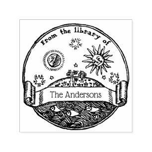 Vintages Buch der Sun Moon Stars Ocean Earth Libra Permastempel