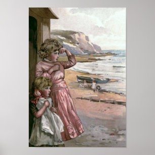 Vintages Buch Illustration "Vaterboat" Poster