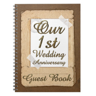 Vintages Buch zum ersten Hochzeitstag