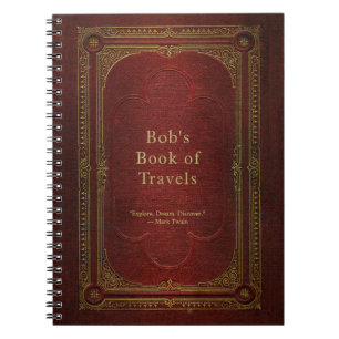 Vintages Buchreisen-Journal Notizblock