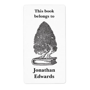 Vintages Buchzeichen Ex-libris-Baum