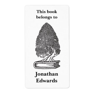 Vintages Buchzeichen Ex-libris-Baum