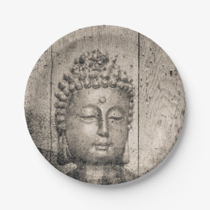Vintages Buddha-Yoga Pappteller