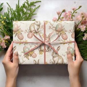 Vintages Bunny & Ostereier Muster Geschenkpapier