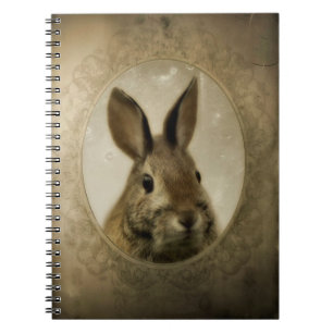 Vintages Bunny Portrait Notizblock