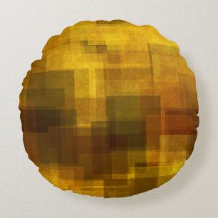Vintages buntes abstraktes geometrisches der Kunst Rundes Kissen