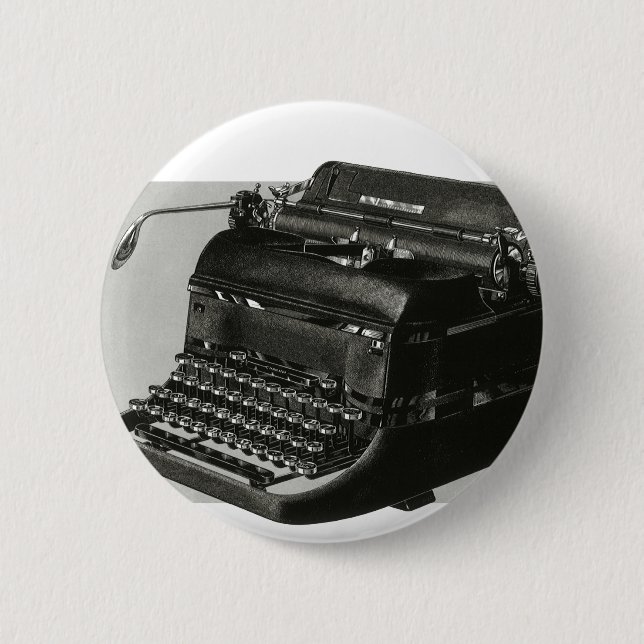 Vintages Business, antike Office-Schreibmaschine Button (Vorderseite)