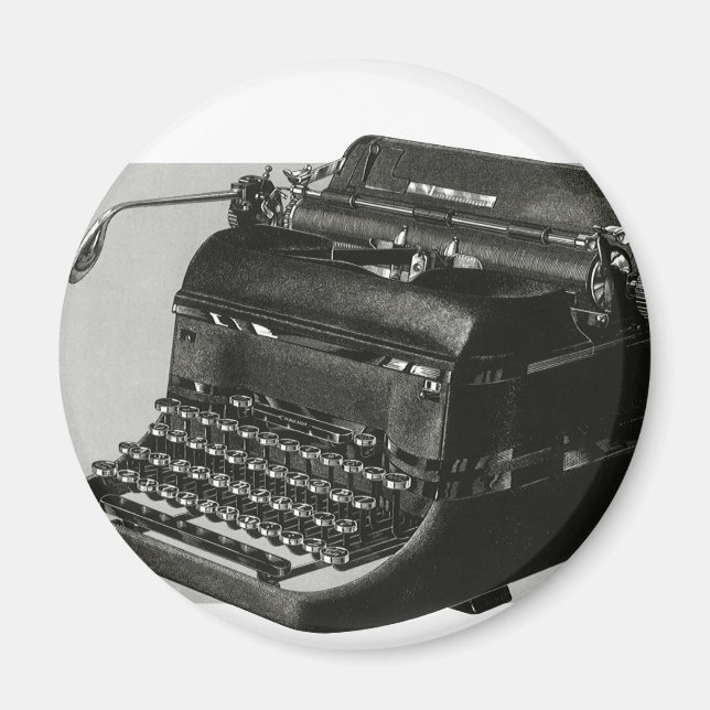 Vintages Business, antike Office-Schreibmaschine Magnet (Vorne)