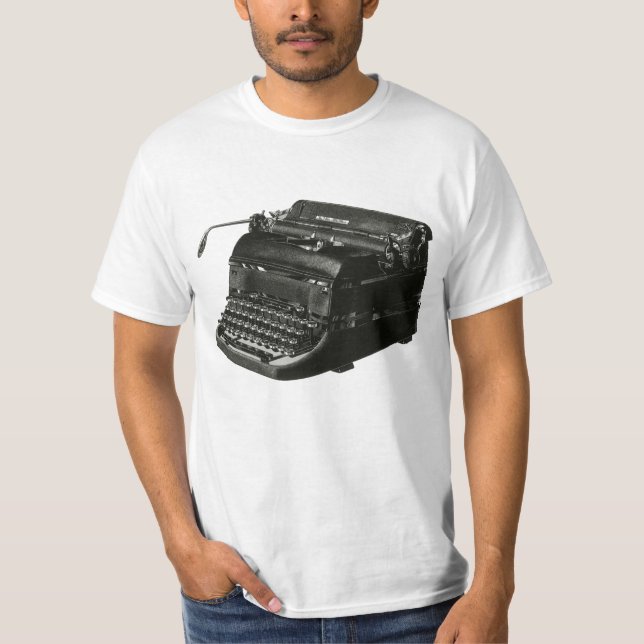Vintages Business, antike Office-Schreibmaschine T-Shirt (Vorderseite)