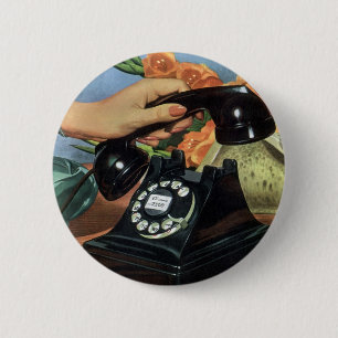 Vintages Business, antikes Telefon mit Rotary-Einw Button