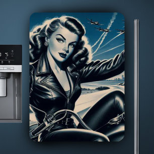 Vintages Button für Motorräder Magnet