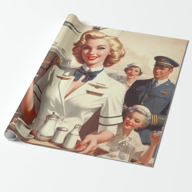 Vintages Button Geschenkpapier (Ungerollt)