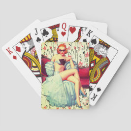 Vintages Button Spielkarten