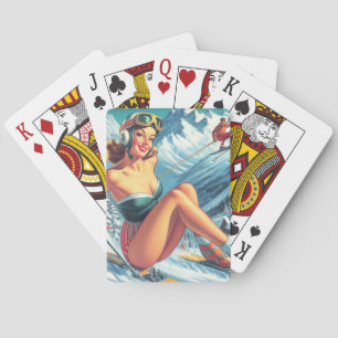 Vintages Button Spielkarten