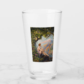 Vintages Button Up Girl Pint Trinkglas Glas