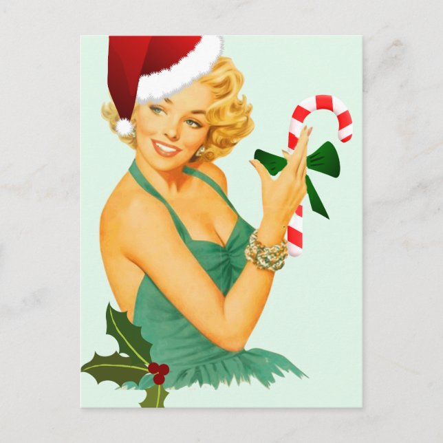 Vintages Button zu Weihnachten (Vorderseite)