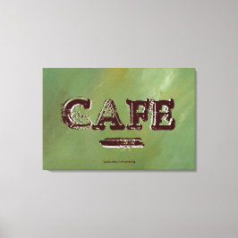 Vintages Café Küche Canvas Print - Brushed Green Leinwanddruck