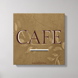 Vintages Café Küche Leinwand Kunst, Dichtung und M