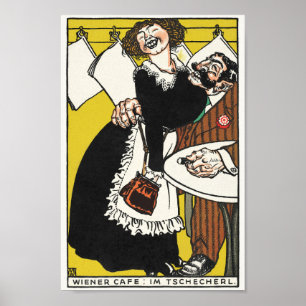 Vintages Café-Werbeplakat Poster