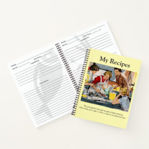 Vintages Cake Decoration Scene Rezepte Notebook Notizbuch