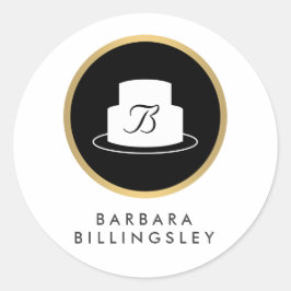 Vintages Cake Emblem und Name Bakery Sticker