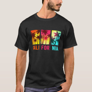 Vintages California Beach Palm Tree Sommerurlaub T-Shirt