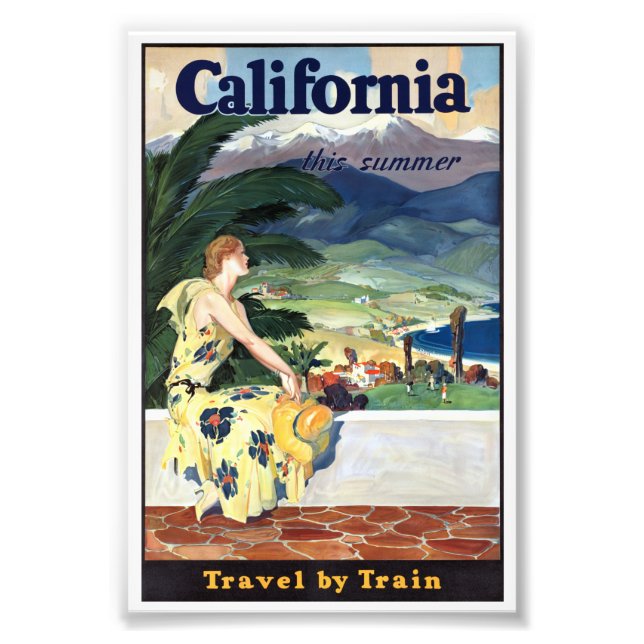 Vintages California Summer Travel by Train Poster (Vorne)
