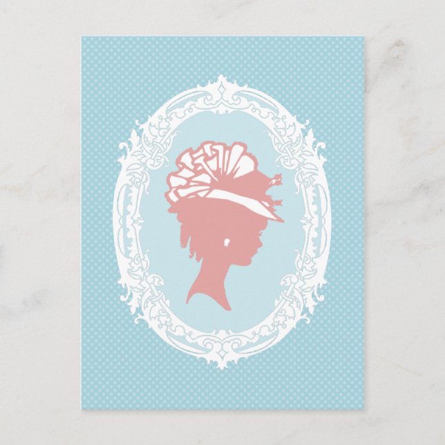 Vintages Cameo Postkarte (Vorderseite)