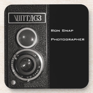Vintages Camera Lens Set von 6 Untersetzer