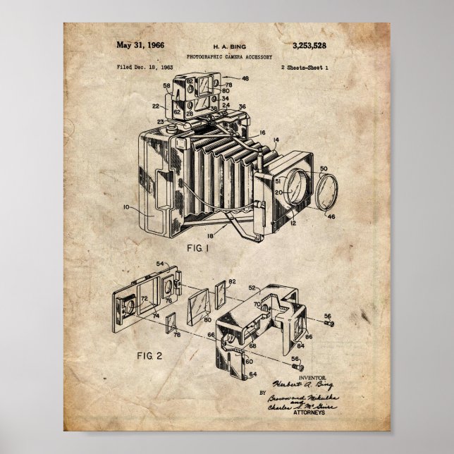 Vintages Camera-Patent Poster (Vorne)