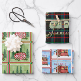 Vintages Camper-Sortiment Geschenkpapier Set